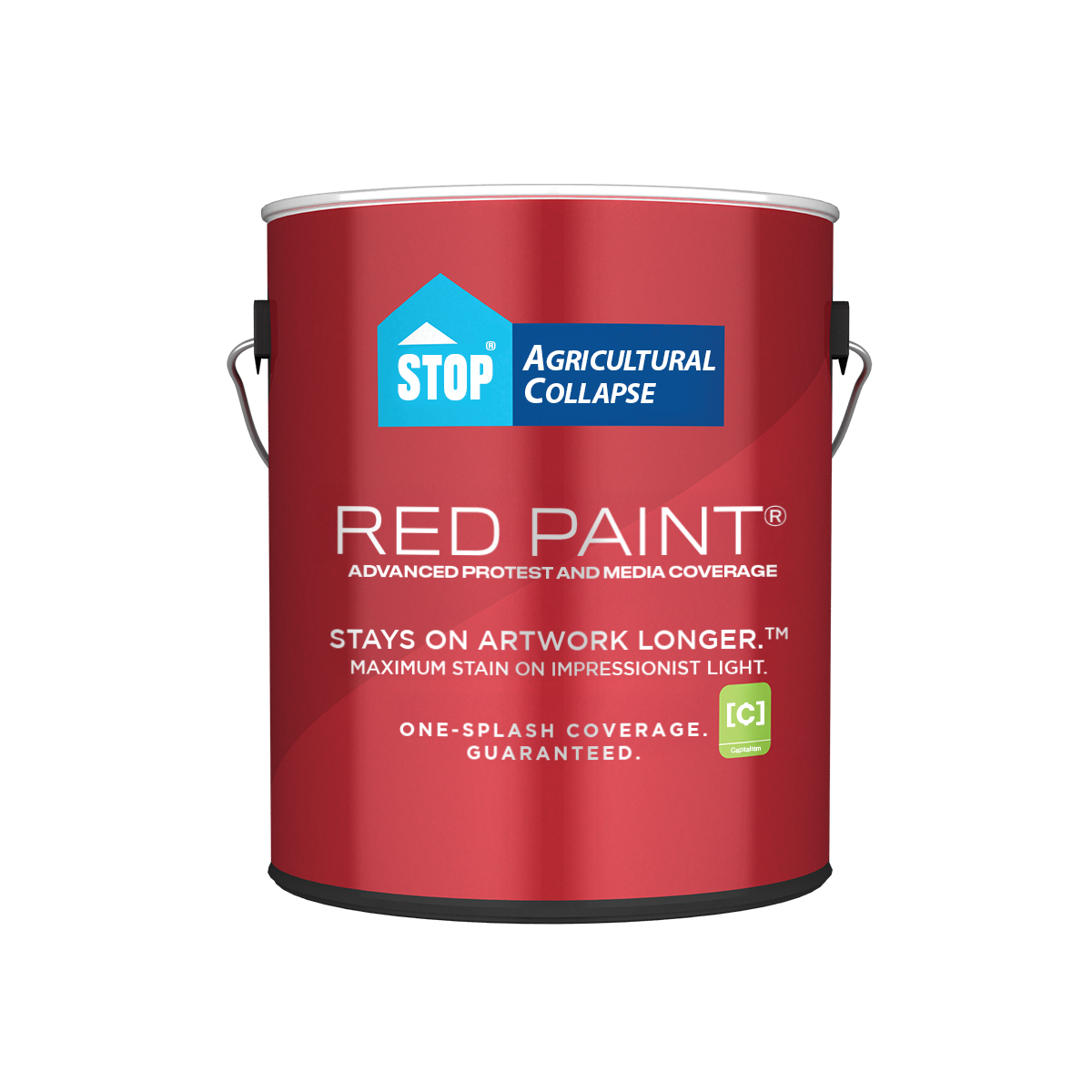 STOP AGRICULTURAL COLLAPSE – RED PAINT